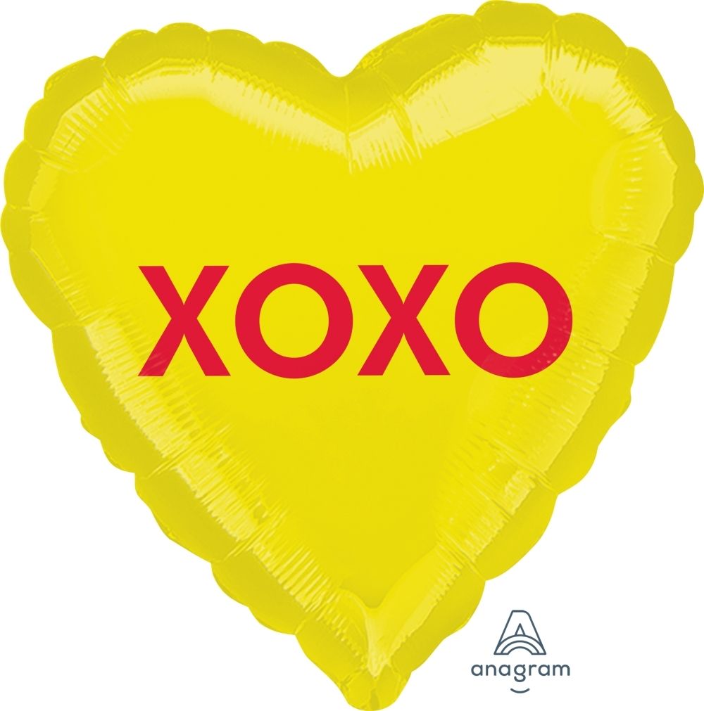 XOXO Candy Heart Foil Balloon