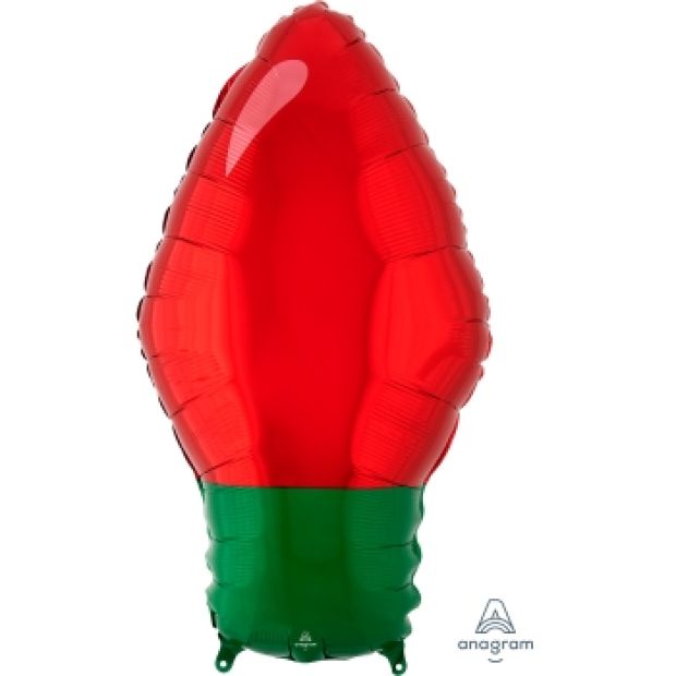 Red Christmas Light Foil Balloon