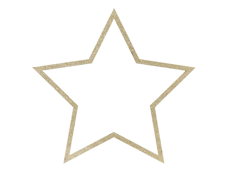 Gold Wooden Hanging Stars