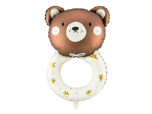 Teddy Rattle Foil Balloon