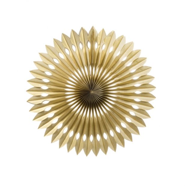 Gold Paper Hanging Fan 40cm